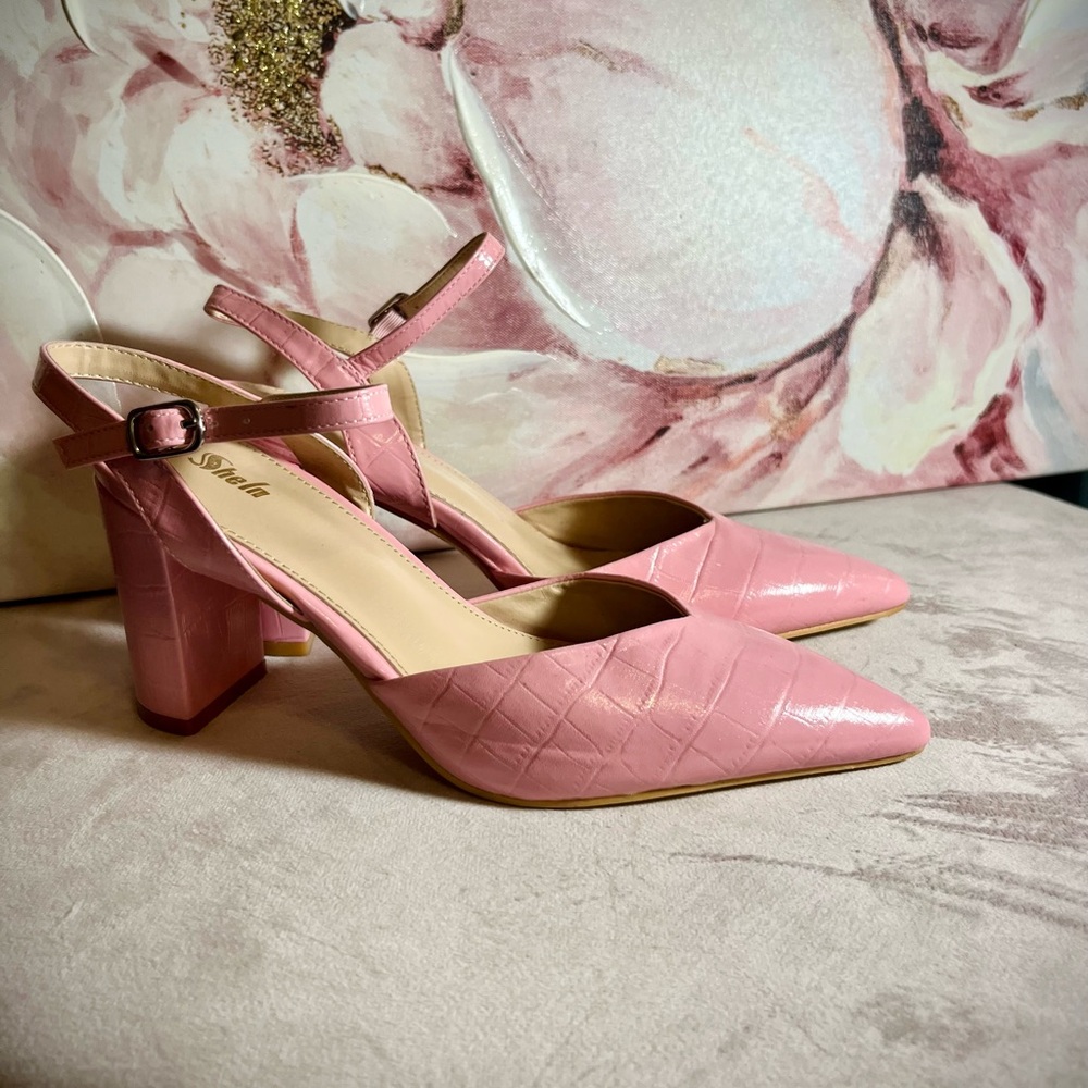 Pink Block Heels